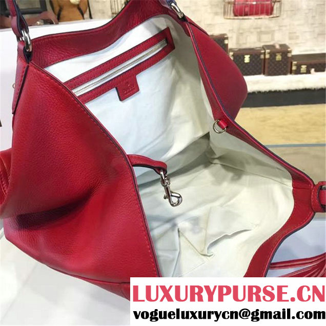 Gucci Soho Large Satchel Bag Original Leather Fall Winter 2016 Collection Red