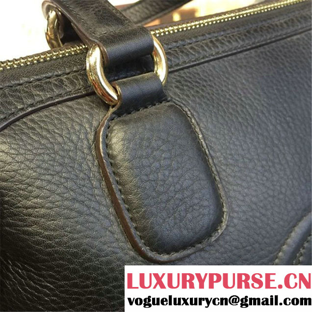 Gucci Soho Top Handle Satchel Bag Original Leather Fall Winter 2016 Collection Black