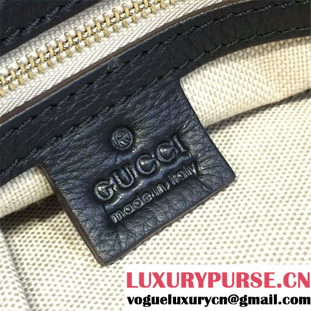 Gucci Soho Top Handle Satchel Bag Original Leather Fall Winter 2016 Collection Black