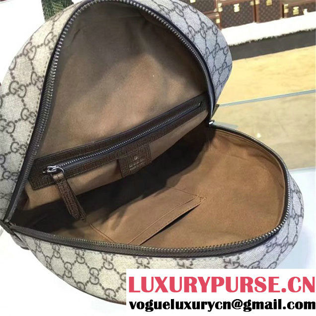 Gucci 'GG' Canvas Ladybug Backpack Original Leather Fall Winter 2016 Collection Beige & Brown