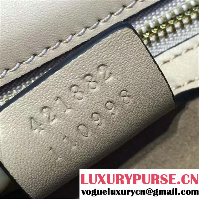Gucci Sylvie Chain-Embellished Leather Medium Shoulder Bag Calfskin Leather Fall Winter 2016 Collection Beige