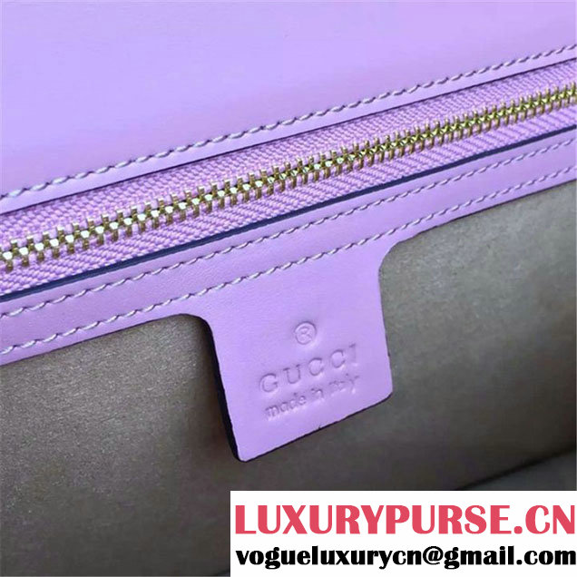 Gucci "Flame" Sylvie Chain-Embellished Embossed Calfskin Leather Medium Shoulder Bag Calfskin Leather Fall Winter 2016 Collection Pink