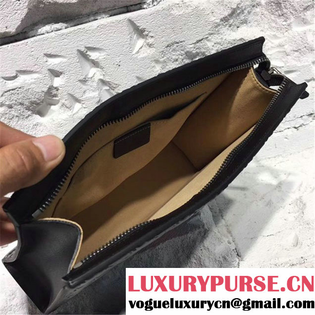 Gucci Guccissima Clutch Calfskin Leather Pre-Fall 2017 Bag Collection Black