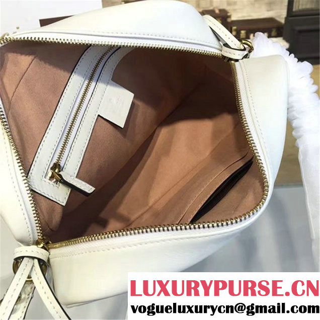 Gucci GG Marmont Matelassé Large Shoulder 27cm Bag Fall Winter 2016 Collection White
