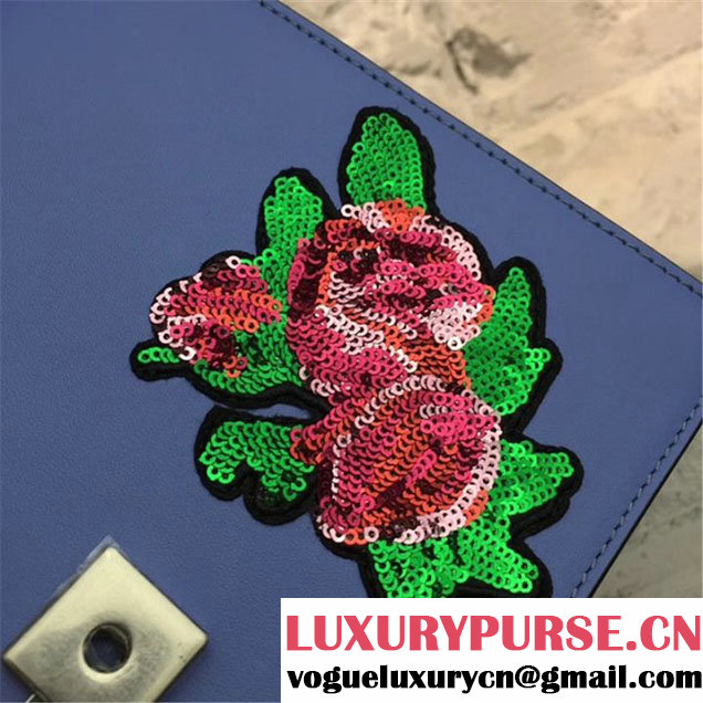 Gucci Dionysus Bamboo Top Handle Bag with Dragonfly and Roses Appliqués Embroideries 28cm Spring Summer 2017 Collection Purple