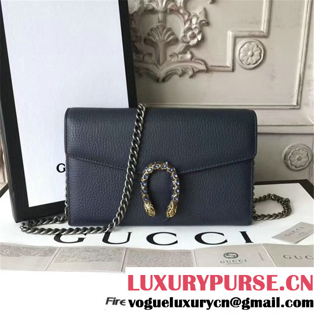 Gucci Crystal Dionysus Wallet On A Chain 20cm Shoulder Bag Gold Harware Spring Summer 2017 Collection Black