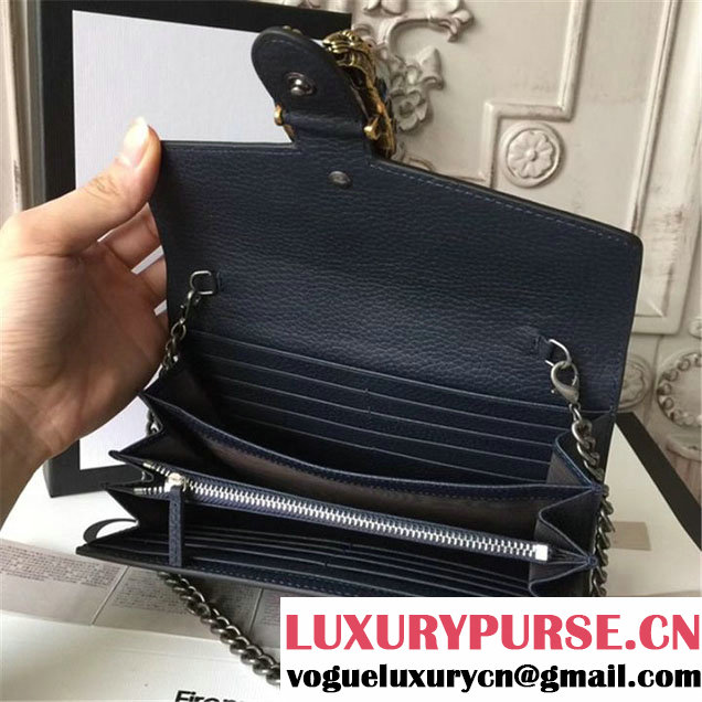 Gucci Crystal Dionysus Wallet On A Chain 20cm Shoulder Bag Gold Harware Spring Summer 2017 Collection Black