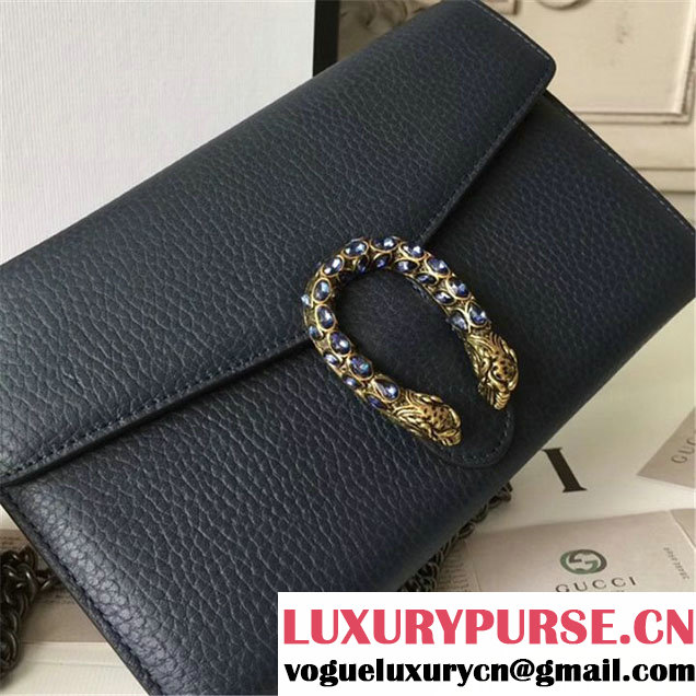 Gucci Crystal Dionysus Wallet On A Chain 20cm Shoulder Bag Gold Harware Spring Summer 2017 Collection Black