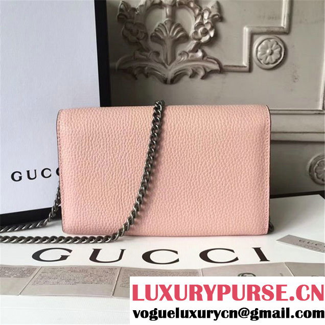 Gucci Crystal Dionysus Wallet On A Chain 20cm Shoulder Bag Spring Summer 2017 Collection Light Pink