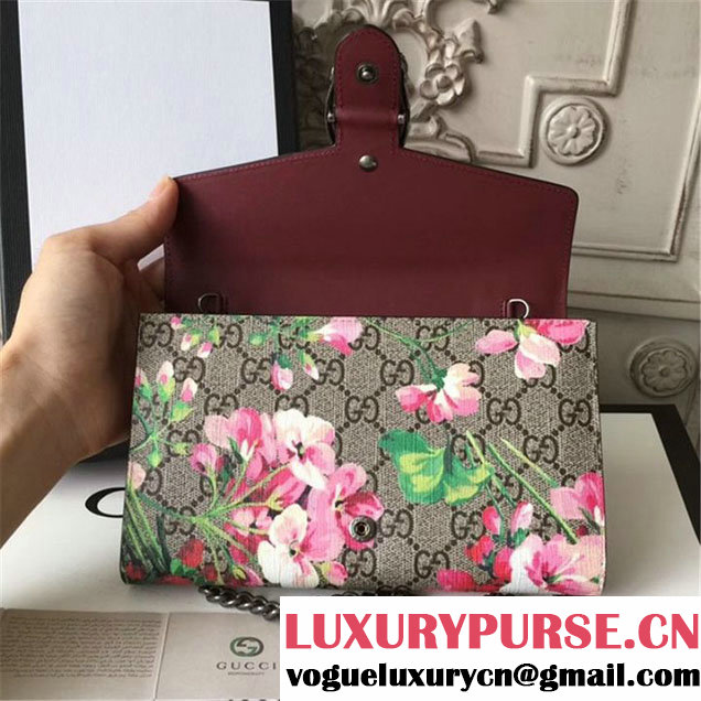 Gucci Dionysus GG Blooms Wallet On A Chain 20cm Shoulder Bag Gold Harware Spring Summer 2017 Collection Beige Multi