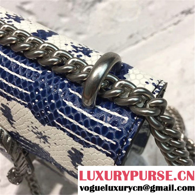 Gucci Dionysus Snakeskin 20cm Shoulder Bag Pre-Fall 2017 Collection White Blue