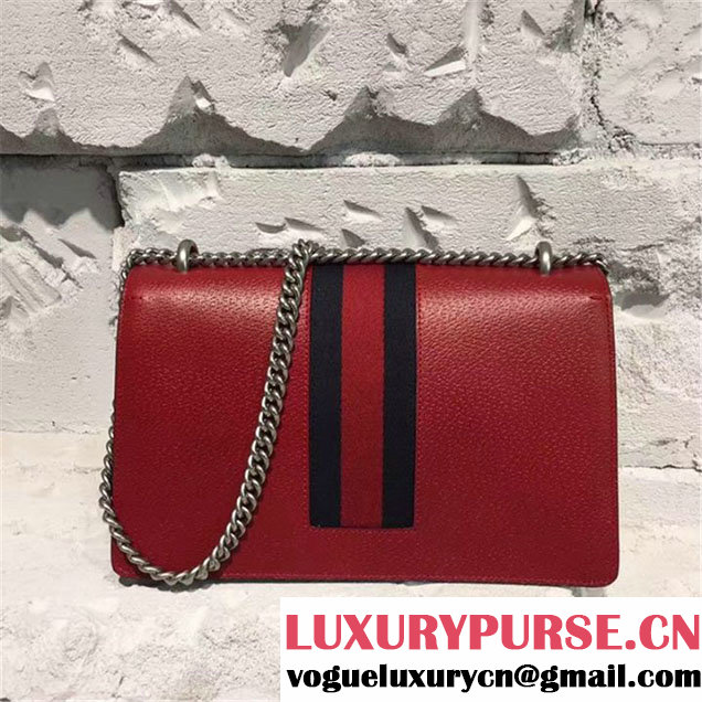 Gucci Dionysus Flower-Embroidery Chain 28cm Shoulder Bag Spring Summer 2017 Collection Multi Red