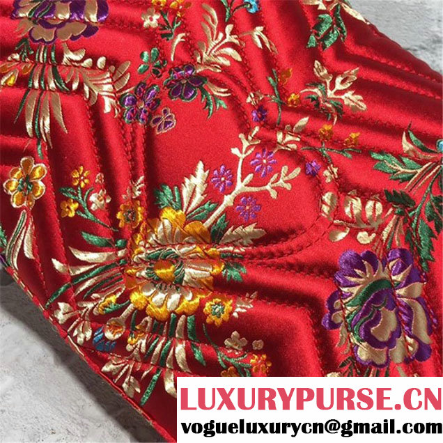 Gucci Tokyo Print Medium GG Marmont Floral Jacquard Print Bag 32cm Spring Summer 2017 Collection Red
