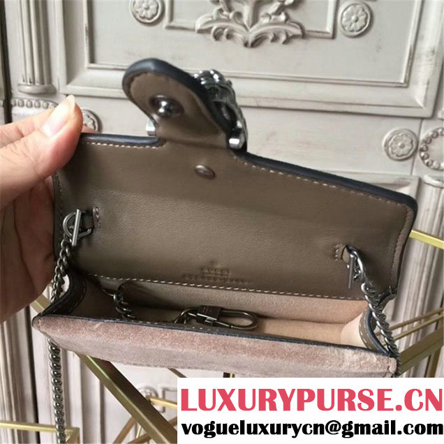 Gucci Dionysus GG Blooms Super Mini Chain Shoulder Bag Fall Winter 2017 Collection Neutral Multi Beige