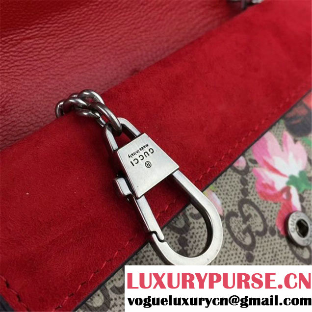 Gucci Dionysus GG Blooms Super Mini Chain Shoulder Bag Fall Winter 2017 Collection Neutral Multi Red