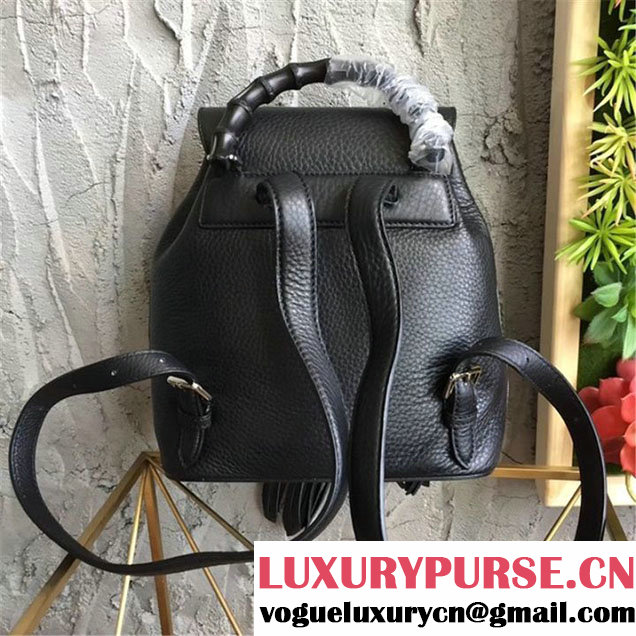 Gucci Bamboo Medium Backpack 24cm Spring Summer 2017 Collection Black