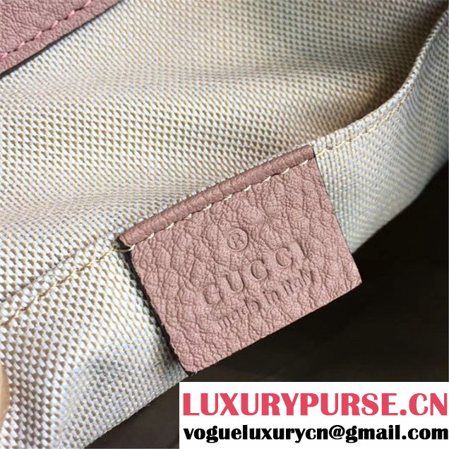 Gucci Bamboo Medium Backpack 24cm Spring Summer 2017 Collection Light Pink