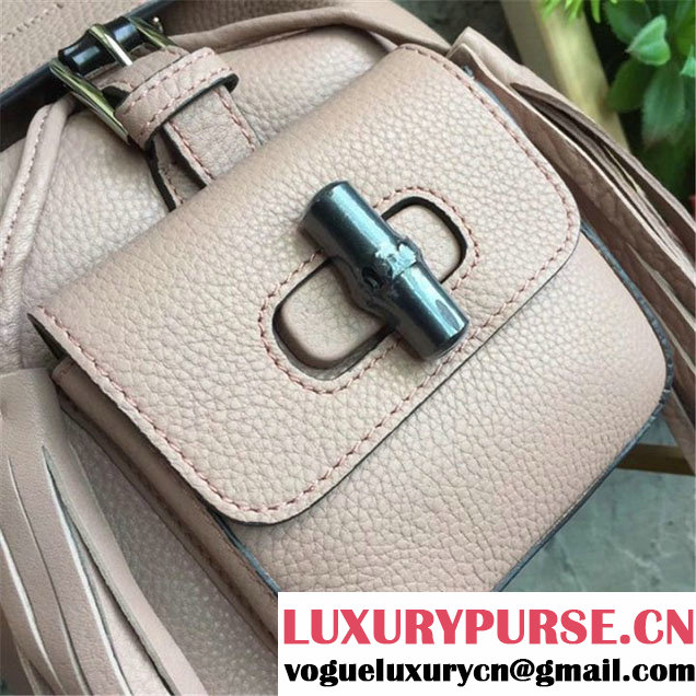 Gucci Bamboo Medium Backpack 24cm Spring Summer 2017 Collection Light Pink
