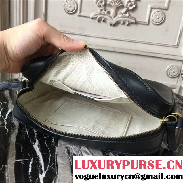 Gucci Original GG Web Canvas Camera Bag 23cm Spring Summer 2017 Collection Black