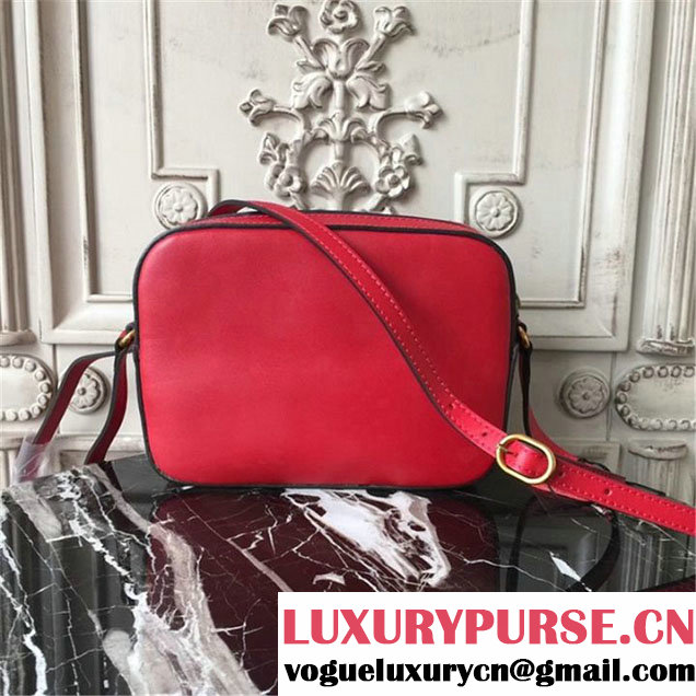 Gucci Original GG Web Canvas Camera Bag 23cm Spring Summer 2017 Collection Red