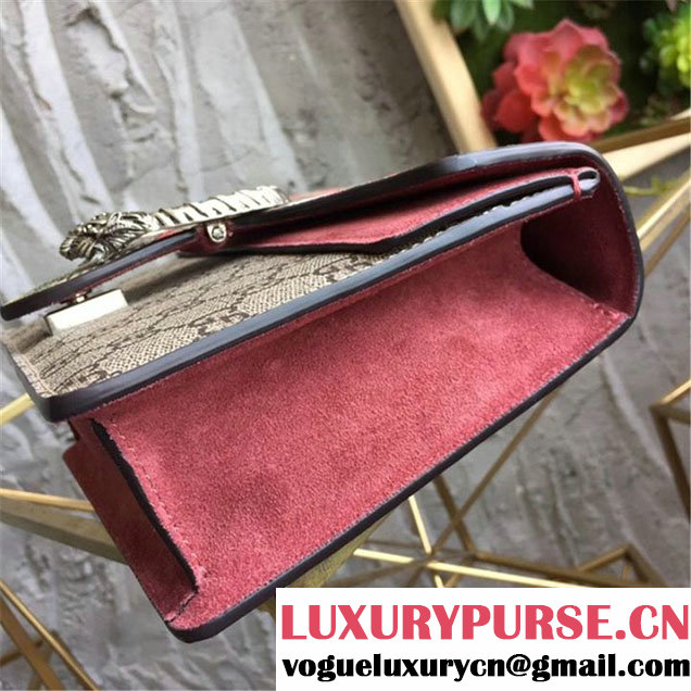 Gucci Dionysus GG Blooms Mini 20cm Shoulder Bag Gold Hardware Spring Summer 2017 Collection Burgundy