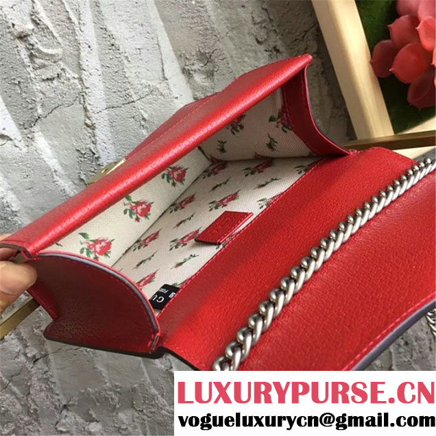 Gucci Dionysus Mini 20cm Shoulder Bag Gold Hardware Spring Summer 2017 Collection Hibiscus Red