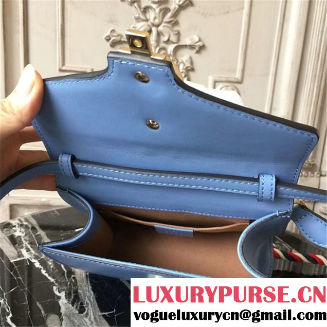 Gucci Sylvie Mini Satchel 20cm Bag with Rope 470270 Spring Summer 2017 Collection Light Blue