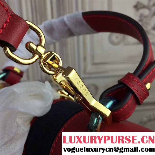 Gucci Sylvie Mini Satchel 20cm Bag with Rope 470270 Spring Summer 2017 Collection Red