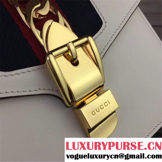 Gucci Sylvie Mini Satchel 20cm Bag with Rope 470270 Spring Summer 2017 Collection White