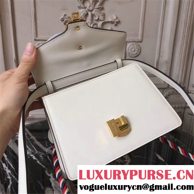 Gucci Sylvie Mini Satchel 20cm Bag with Rope 470270 Spring Summer 2017 Collection White