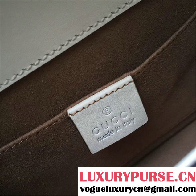 Gucci Sylvie Mini Satchel 20cm Bag with Rope 470270 Spring Summer 2017 Collection White