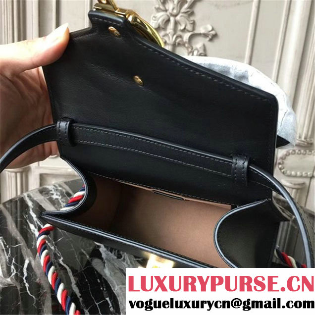Gucci Sylvie Mini Satchel 20cm Bag with Rope 470270 Spring Summer 2017 Collection Black