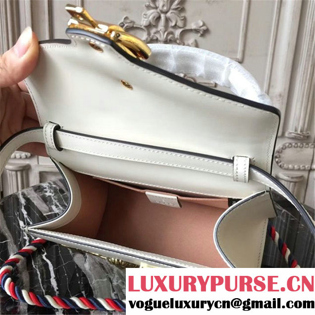 Gucci Sylvie Animal Studs Mini Bag 470270 20cm Spring Summer 2017 Collection White
