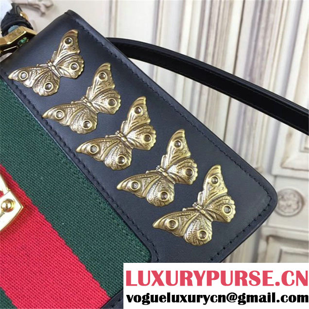 Gucci Sylvie Animal Studs Mini Bag 470270 20cm Spring Summer 2017 Collection Black