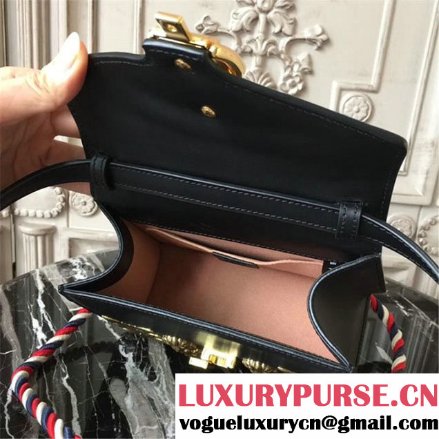 Gucci Sylvie Animal Studs Mini Bag 470270 20cm Spring Summer 2017 Collection Black