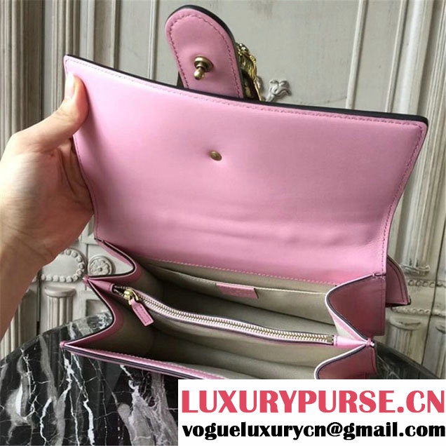 Gucci Dionysus Leather Bamboo Large Top Handle 27cm Bag Fall Winter 2017 Collection Pink Navy Blue Hibiscus Red
