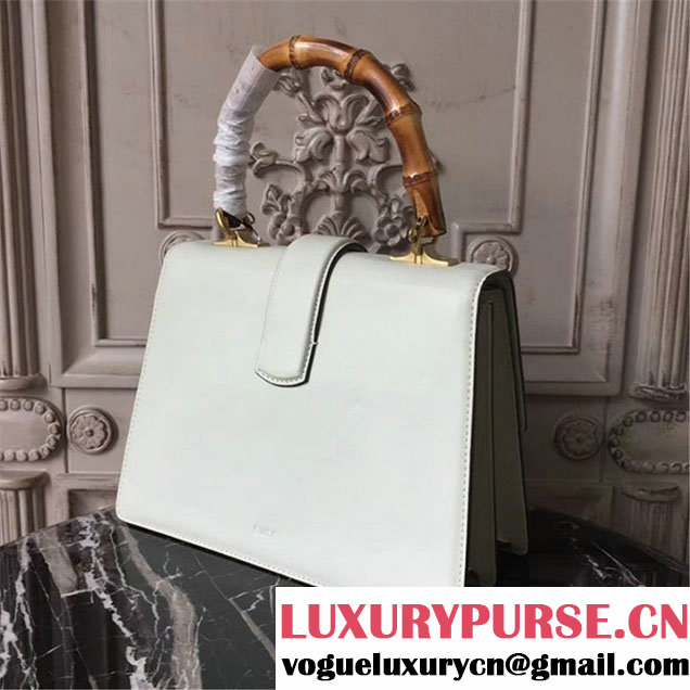 Gucci Dionysus Leather Bamboo Large Top Handle 27cm Bag Fall Winter 2017 Collection White Navy Blue Hibiscus Red