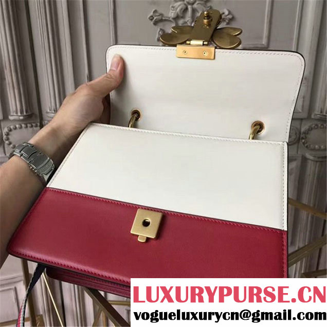 Gucci Queen Margaret Stripe Top Handle Shoulder Bag Calfskin Leather Fall Winter 2017 Collection Red White