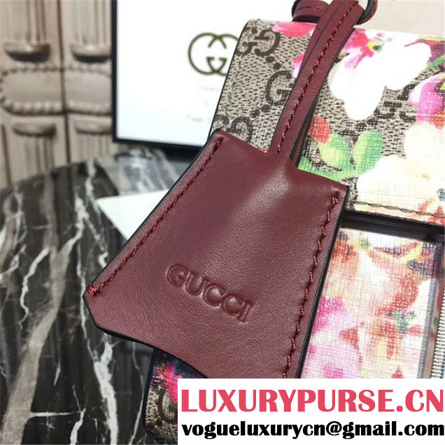 Gucci Padlock Small GG Blooms Shoulder Bag 20cm 432182 Fall Winter 2017 Collection Burgundy