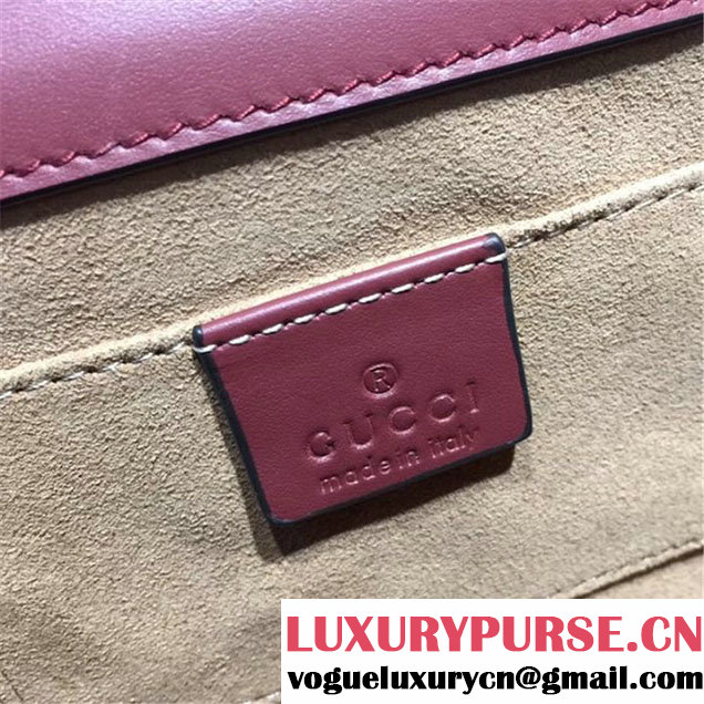 Gucci Padlock Small GG Blooms Shoulder Bag 20cm 432182 Fall Winter 2017 Collection Burgundy