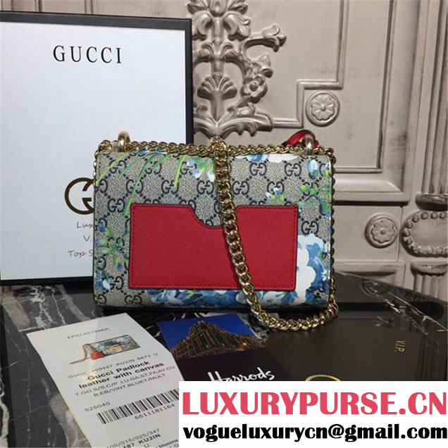 Gucci Padlock Small GG Blooms Shoulder Bag 20cm 432182 Fall Winter 2017 Collection Red