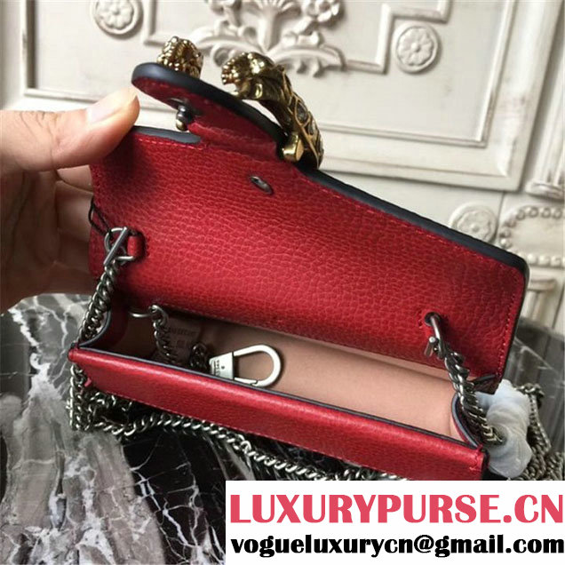 Gucci Dionysus Super Mini Bag 17cm 476432 Fall Winter 2017 Collection Red