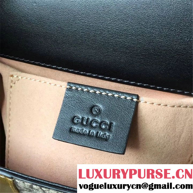 Gucci Padlock Small GG Supreme Shoulder Bag 20cm 432182 Fall Winter 2017 Collection Black Gold