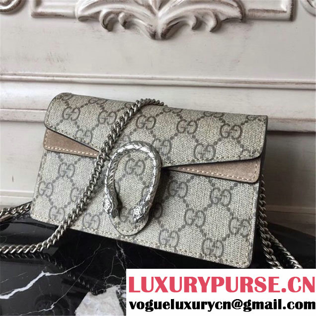 Gucci Dionysus Super Mini Bag 17cm 476432 Fall Winter 2017 Collection Beige Tan