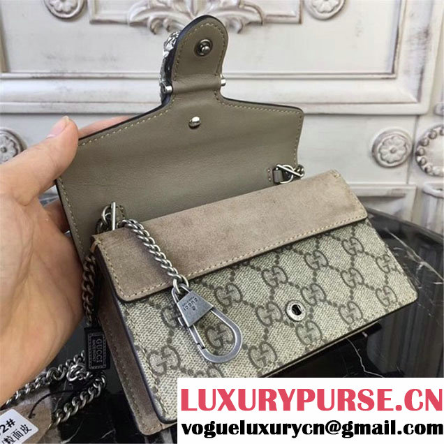 Gucci Dionysus Super Mini Bag 17cm 476432 Fall Winter 2017 Collection Beige Tan