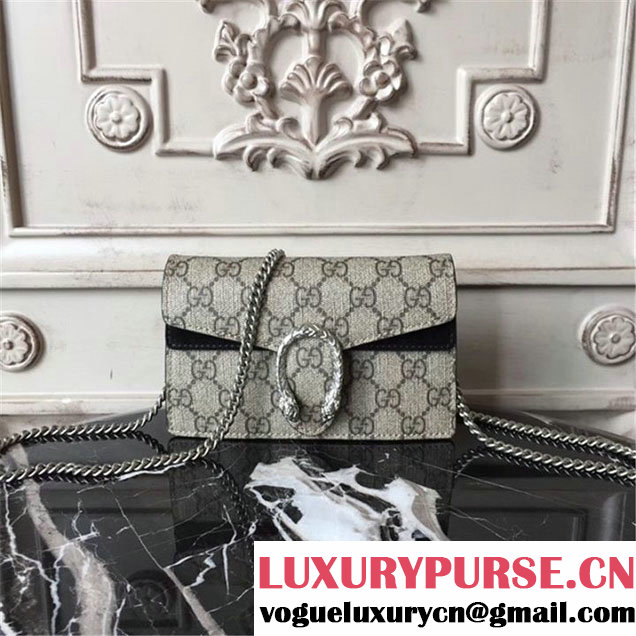 Gucci Dionysus Super Mini Bag 17cm 476432 Fall Winter 2017 Collection Beige Black