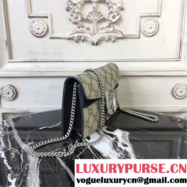 Gucci Dionysus Super Mini Bag 17cm 476432 Fall Winter 2017 Collection Beige Black