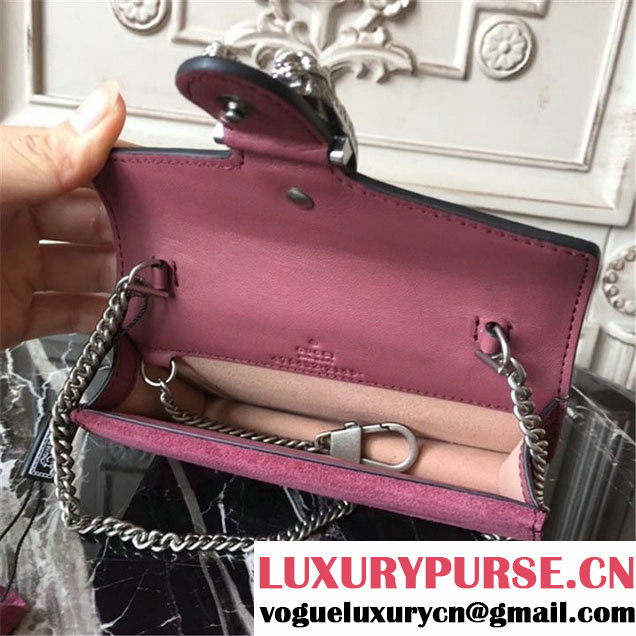 Gucci Dionysus GG Blooms Super Mini Bag 17cm 476432 Fall Winter 2017 Collection Neutral Burgundy