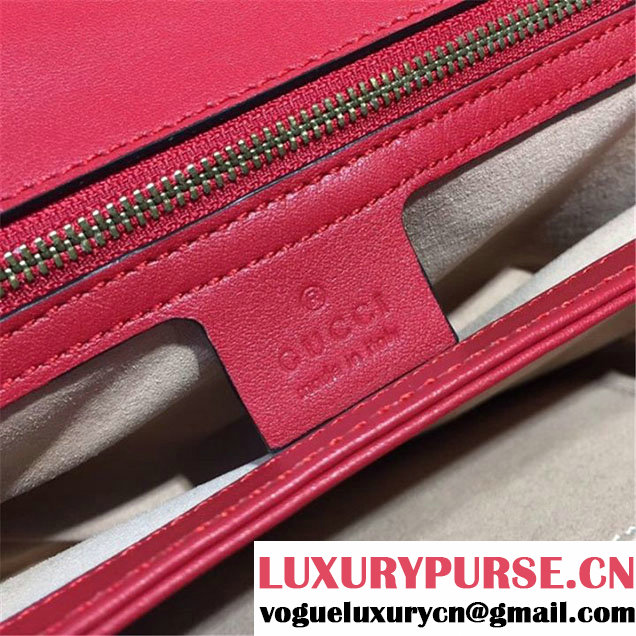 Gucci Loved Sequin Clutch Evening Bag 22cm Fall Winter 2017 Collection Red