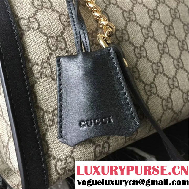 Gucci Padlock GG Supreme Canvas Shoulder Bag 34cm Fall Winter 2017 Collection Black